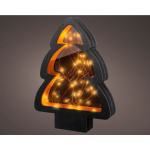 DEKORATSIOON LED-PUU VINEER 4,2X21X28CM MUST
