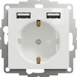 PISTIKUPESA M-GA 2XUSB SCHNEIDER-ELECTRIC SEDNA DESIGN VALGE