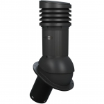 VENTILATSIOONI L&Auml;BIVIIK 125MM NORMAL SOOJUSTATUD SINDEL/SILE PLEKK MUST