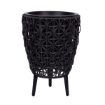 LILLEPOTT WICKER 28X28XH42CM, MUST