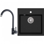 VALAMU JA SEGISTI KOMPLEKT AQUASANITA SQT100W+5523E2 GRANIIT MUST