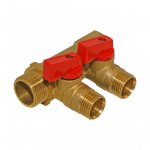 KOLLEKTOR KUULKRAANIDEGA 3/4" - 2X1/2" VK