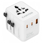 REISIADAPTER CANYON ONTOUR 20 EU/UK/US/AUS 20W VALGE