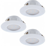RIPPLAEVALGUSTI EGLO PINEDA 3X4,9W LED 3X460LM 3000K &Oslash;78MM VALGE