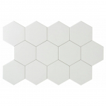 P&Otilde;RANDAPLAAT MAYOLICA ESSENCE WHITE 14X16CM HEXAGON 0,44M&sup2; PAKIS