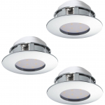 RIPPLAEVALGUSTI EGLO PINEDA 3X4,9W LED 3X460LM 3000K &Oslash;78MM KROOM