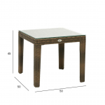 ABILAUD WICKER 50X50XH45CM CAPPUCCINO