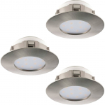 RIPPLAEVALGUSTI EGLO PINEDA 3X4,9W LED 460LM 3000K &Oslash;78MM M.NIKKEL
