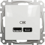 USB LAADIJA A+C 2,4A SCHNEIDER-ELECTRIC SEDNA DESIGN VALGE