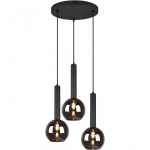 LAELAMP TRIO CLAYTON 3XE27 45CM MATT MUST