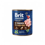 KOERAKONSERV BRIT PREMIUM BY NATURE KANA JA S&Uuml;DAMETEGA 800G
