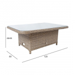 LAUD PACIFIC 120X80XH46/65CM