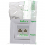 DATA PESA 2XRJ45 CAT5 UTP S&Uuml;V VALGE ASFORA