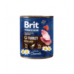 KOERAKONSERV BRIT PREMIUM BY NATURE KALKUNILIHA JA MAKSAGA 800G