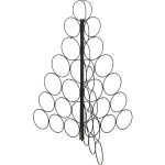 KOKKUVOLDITAV METALL KUUSK MICA DECORATIONS 71X71X78CM MUST