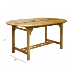 LAUD FINLAY 153/195X90XH72CM AKAATSIA