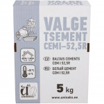 VALGE TSEMENT UNINAKS 5KG CEM I 52,5R