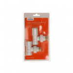 VENTIILIDE KOMPLEKT INVENA RADIAATORILE NURGAGA 1/2" VALGE