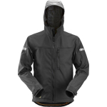 SOFTSHELL JAKK KAPUUTSIGA, SNICKERS, MUST, L