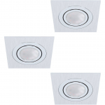 RIPPLAEVALGUSTI EGLO AREITIO 3X5W LED GU10 3000K ALUMIINIUM