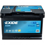 AUTOAKU EXIDE AGM 62AH 680A 242X175X190MM