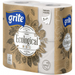TUALETTPABER GRITE ECOLOGICAL 3-KIHILINE 4 RULLI