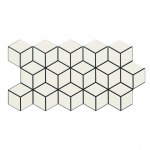 P&Otilde;RANDA-JA SEINAPLAAT REALONDA RHOMBUS SNOW MATT 26,5X51CM 0,95M&sup2; PAKIS