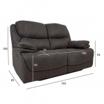 DIIVAN GORDY 2-KOHALINE MANUAALNE RECLINER