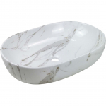VALAMU INVENA KORFU 60X42CM PINNAPEALNE OVAALNE VALGE MARMOR
