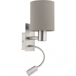 SEINALAMP EGLO PASTERI 40W E27 + 3,5W LED 380LM 3000K M. NIKKEL