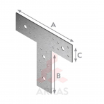 T-PLAAT 150X100X40X2,5 ZN