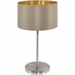 LAUALAMP EGLO MASERLO 1X60W E27 TAUPE/KULDNE