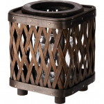 LATERN BAMBUS 14X14CM PRUUN