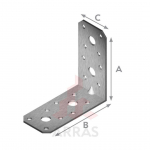 NAELUTUSNURK ARRAS 90X90X40X2,5 J&Auml;IGASTATUD