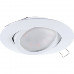 RIPPLAEVALGUSTI EGLO TEDO 1X5W LED GU10 400LM 3000K &Oslash;80MM VALGE