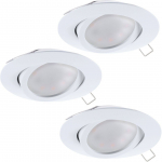 RIPPLAEVALGUSTI EGLO TEDO 3X5W LED 3X400LM 3000K &Oslash;80MM VALGE