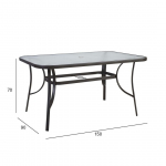 LAUD DUBLIN 150X90XH70CM TUMEPRUUN