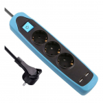 PIKENDUSJUHE ELECTRALINE 2M 3PESA 3G1,0MM&sup2; LK L&Uuml;LITI 2XUSB MUST/SININE