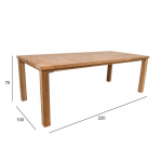 LAUD BALI 220X100XH75CM TIIKPUU