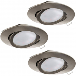 RIPPLAEVALGUSTI EGLO TEDO 3X5W LED 400LM 3000K 80MM NIKKEL