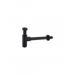 PUDELSIFOON NORDLINE 1 1/4" -&Oslash;32 PLASTIK, MUST