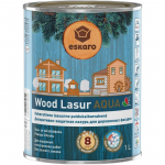 DEKORATIIVNE PUIDUKAITSEVAHEND ESKARO WOOD LASUR AQUA 1L VALGE