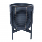 LILLEPOTT WICKER ALUSEGA 30X30XH38CM MUST/PRUUN