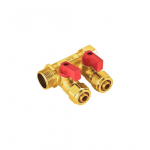 KOLLEKTOR KUULKRAANIDEGA 3/4" - 2 X 16MM AL-PEX