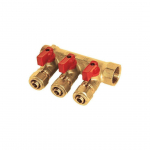 KOLLEKTOR KUULKRAANIDEGA 3/4" - 3 X 16MM AL-PEX