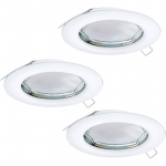 RIPPLAEVALGUSTI EGLO PENETO 3X3W LED 240LM 3000K &Oslash;78MM VALGE