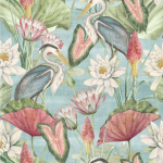 TAPEET ESSELLE HOME WATERLILY LAKE SOFT BLUE 0,5X10M