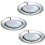 RIPPLAEVALGUSTI EGLO PENET 3X3W LED 240LM 3000K &Oslash;78MM KROOM