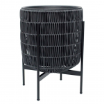 LILLEPOTT WICKER ALUSEGA 38X38XH49CM MUST