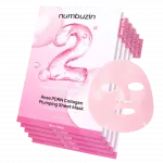 Numbuzin No. 2 Rose PDRN Collagen Plumping Sheet Mask pinguldav kangasmask, 5x33ml